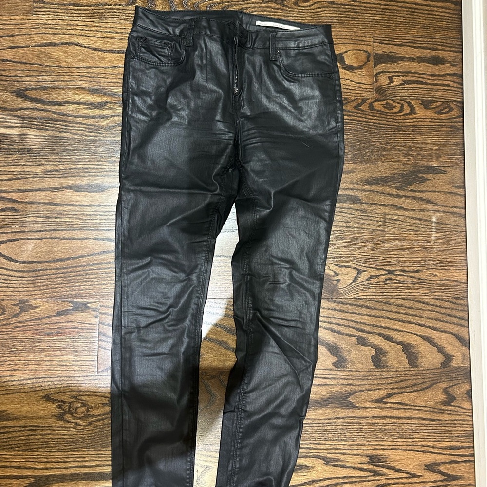 Zara wax finish Pants